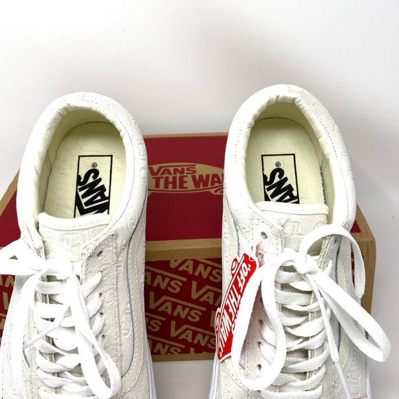 💖MEGA SALE💖VANS PLATFORM OLD Skool Suede Egret White Women's 10 VN0A3B3U4TE - Picture 4 of 11